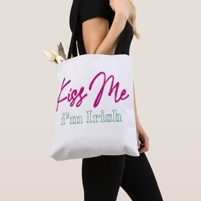 Tote Bag 'baise-moi, je suis irlandaise' T-Shirt (De près)