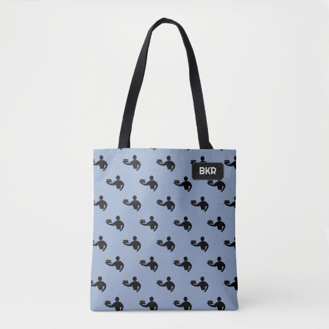 Tote Bag Baker and Cake Maker Motif - vos initiales ou votr (Devant)