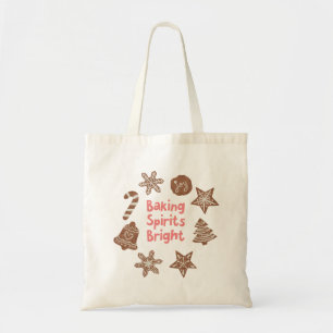 Tote Bag Baking Spirits Bright Holiday Cookies Rose