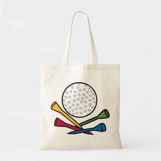 Tote Bag Bal de golf et Tee - shirts (Devant)