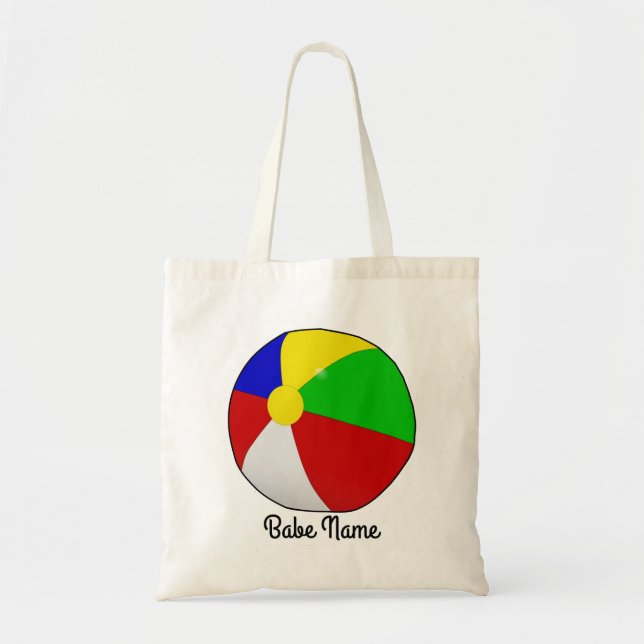 Tote Bag Bal de plage coloré (Devant)