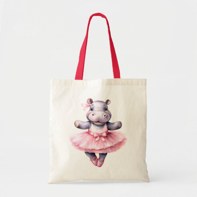 Tote Bag Bal hippo de danse (Devant)