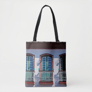 Tote Bag Balcons sur la façade en Diamantina, Minas Gerais,
