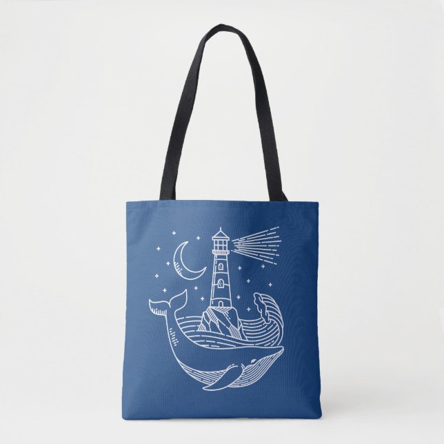 Tote Bag Baleine phare (Devant)