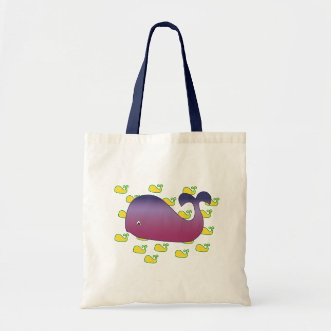 Tote Bag Baleine pourpre (Devant)