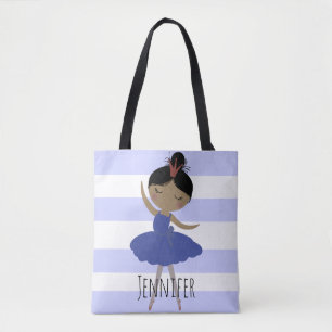 Tote Bag Ballerina asiatique Bleu bande