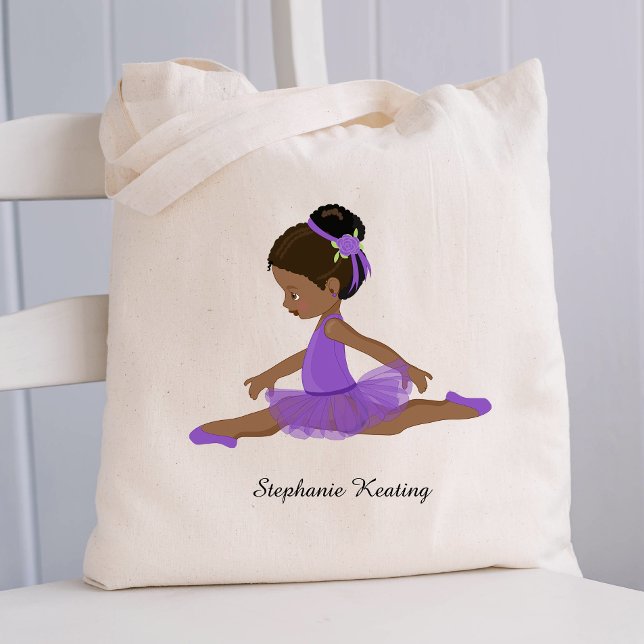 Tote Bag Ballerina noire personnalisée (Créateur téléchargé)