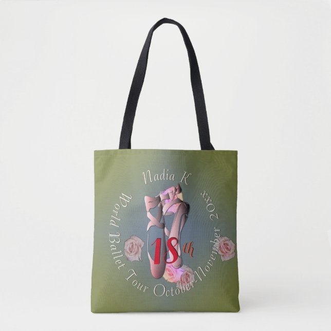 Tote Bag Ballerina Pointe Retro (Devant)
