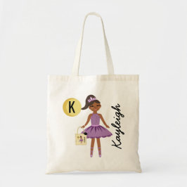 Tote Bag Ballerina Princess Halloween Traite Monogramme Nom