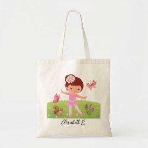 Tote Bag Ballerina Woodland Friends Squirrel Butterfly