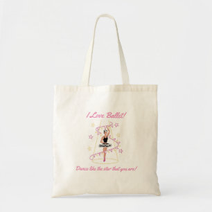 Tote Bag Ballet & Bunting - J'adore le ballet noir/marron
