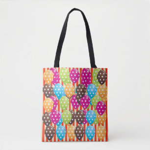 Tote Bag Balloirs de fête Stripes cirque pois Amusement