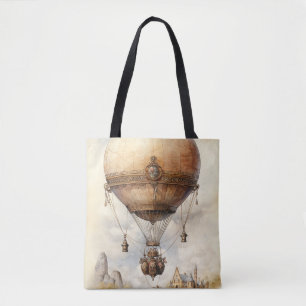 Tote Bag Ballon à air chaud à vapeur vintage