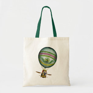 Tote Bag Ballon à air chaud bleu-clair