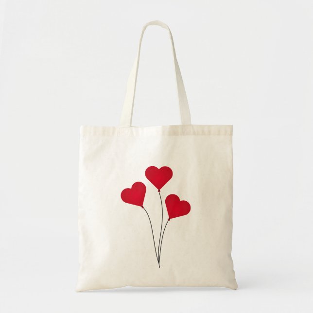 Tote Bag Ballons Coeur mignon (Devant)