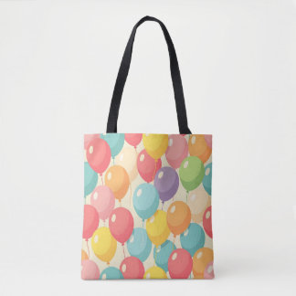 Tote Bag Ballons de fête de différentes couleurs