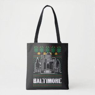 Tote Bag Baltimore Maryland Noël laid