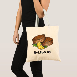 Tote Bag Baltimore MD Maryland Crab Cake Crabcakes Footy