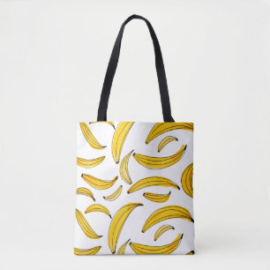 Tote Bag Bananes d'aquarelle - jaune