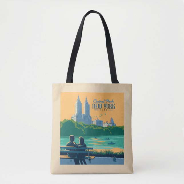 Tote Bag Banc de New York Central Park (Devant)