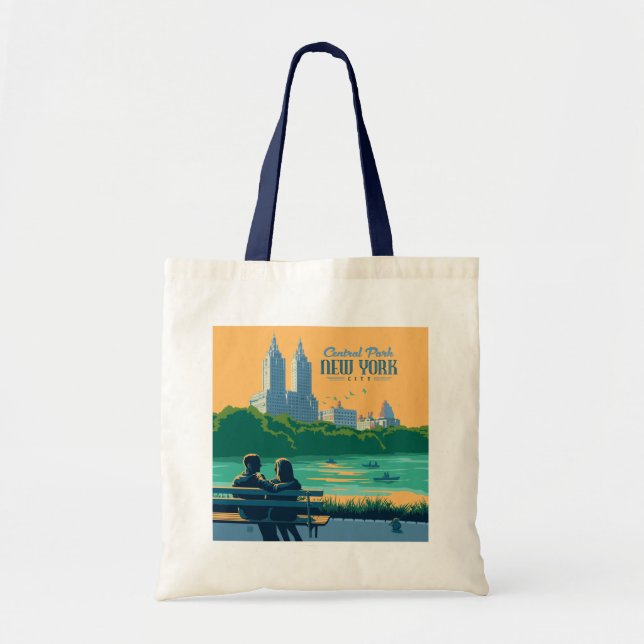 Tote Bag Banc de New York Central Park (Devant)