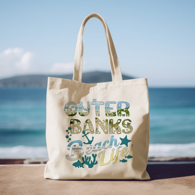 Tote Bag Bancs extérieurs Plage Vie Côtière (Créateur téléchargé)