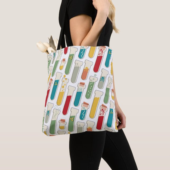 Tote Bag Bande de tube d'essai de chimie moderne du milieu  (De près)