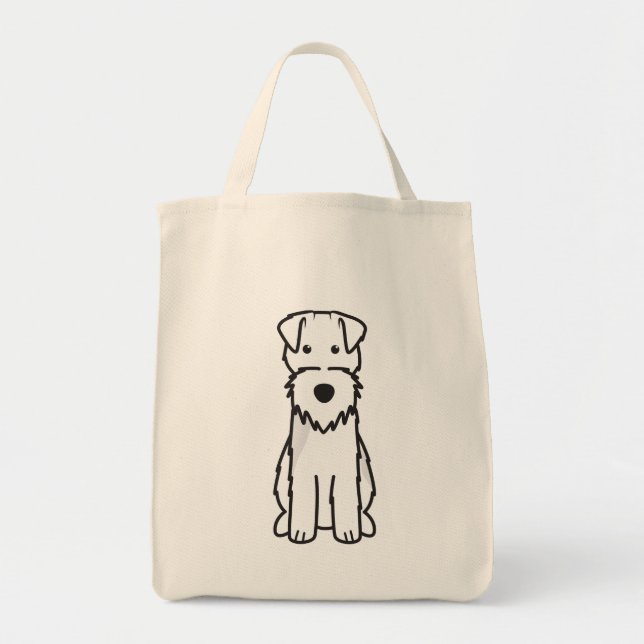 Tote Bag Bande dessinée de chien de gallois Terrier (Devant)