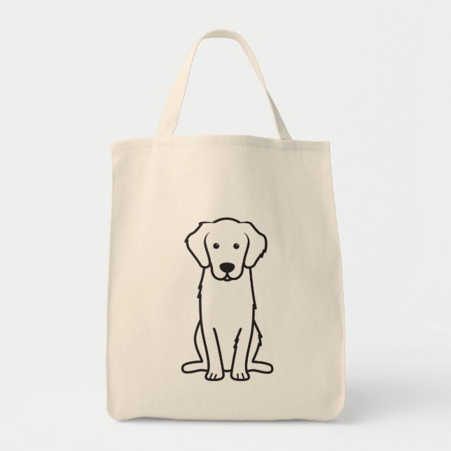 Tote Bag Bande dessinée de chien de golden retriever (Devant)