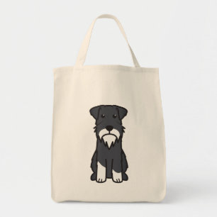 Tote Bag Bande dessinée de chien de Schnauzer miniature