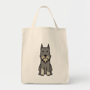 Tote Bag Bande dessinée de chien de Schnauzer standard