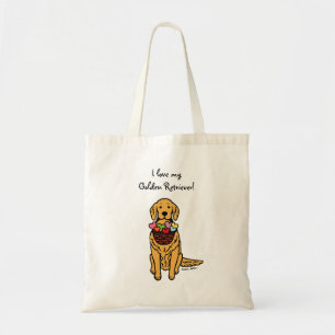 Tote Bag Bande dessinée de golden retriever