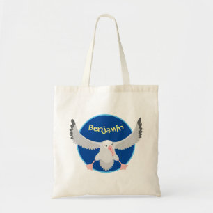Tote Bag Bande dessinée de l'oiseau mûre albatros