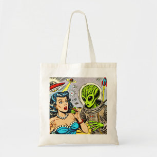 Tote Bag Bande dessinée de science fiction Alien rétro