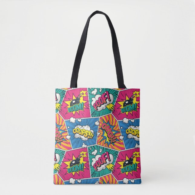 Tote Bag Bande dessinée Discours Bubble Fourre-tout (Devant)