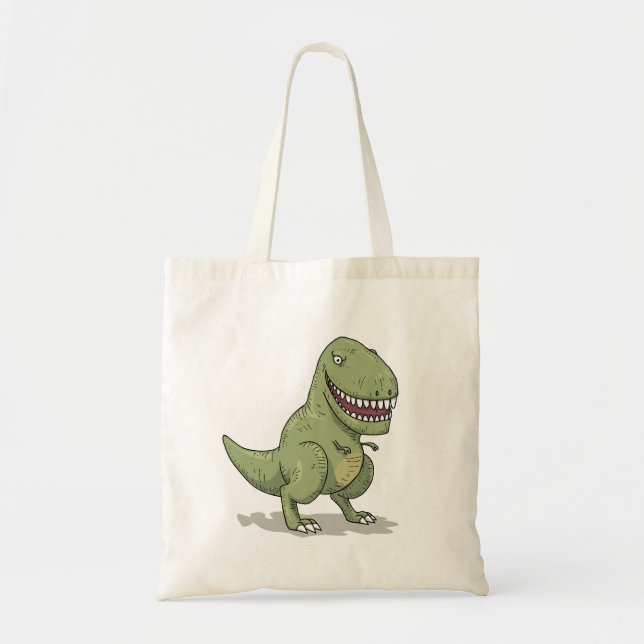 Tote Bag Bande dessinée du dinosaure T Rex (Devant)
