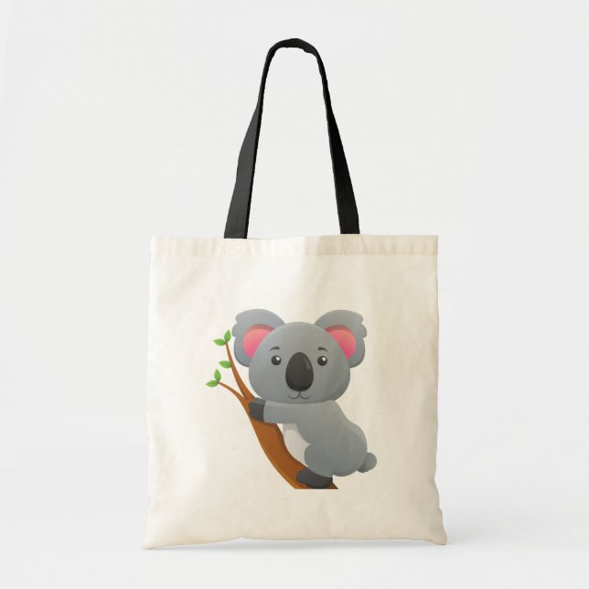 Tote Bag Bande dessinée mignonne d'ours de koala (Devant)