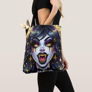 Tote Bag Bande dessinée Style Vampire Halloween Party