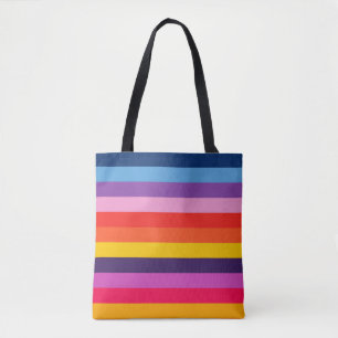 Tote Bag Bandes arc-en-ciel audacieuses et belles
