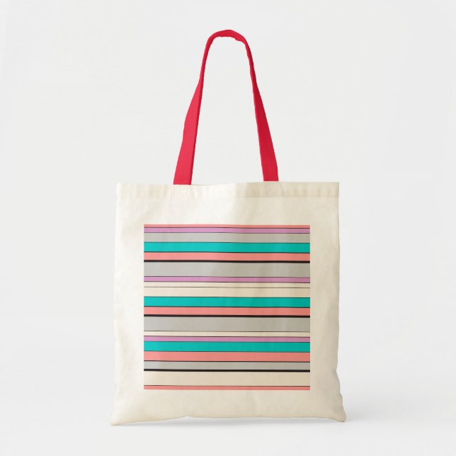 Tote Bag Bandes d'aqua gris (Devant)