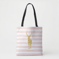 Bandes d'aquarelle rose et Faux Gold Deer