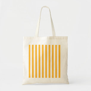 Tote Bag Bandes de bonbons jaune et blanc ensoleillé