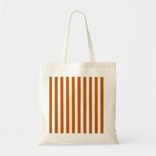 Tote Bag Bandes de bonbons orange et blanc brûlés