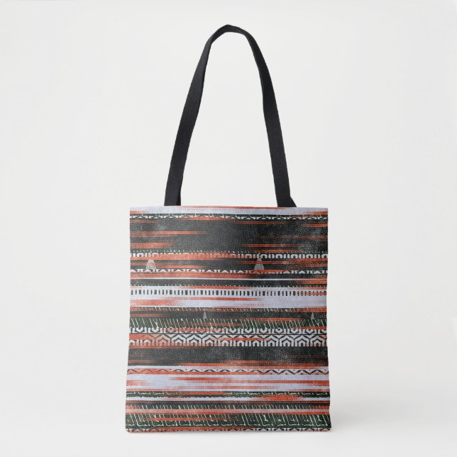 Tote Bag Bandes ethniques tribales : conception du tapis. (Devant)