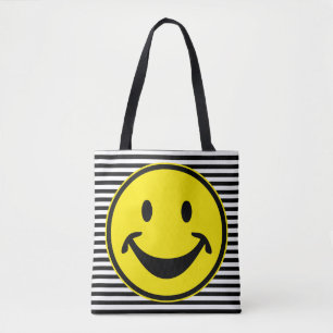 Tote Bag Bandes étroites jaunes et noires amusantes