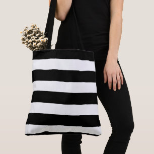 Tote Bag Bandes noires et blanches