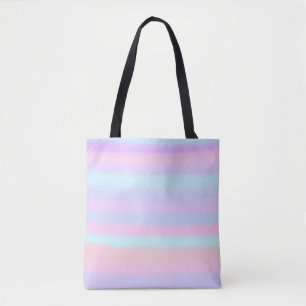 Tote Bag Bandes Peintes Pastel