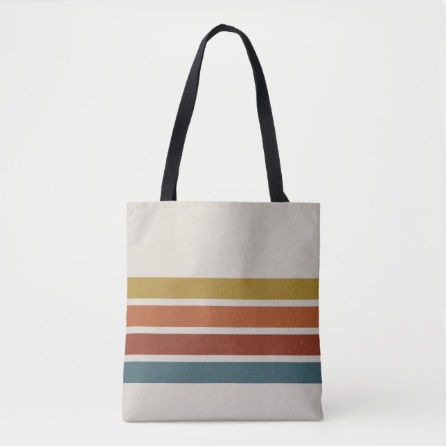 Tote Bag Bandes rétro (Devant)