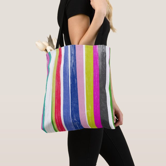 Tote Bag Bandes verticales (De près)