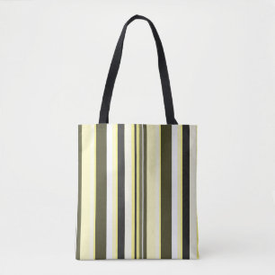 Tote Bag Bandes verticales Jaunes Contemporaines Efficaces